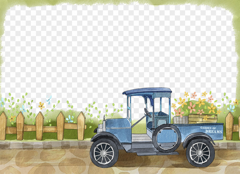 Hand Painted Walls And Green Grass PNG