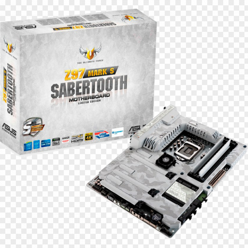 LGA 1150 Intel Motherboard ASUS Sabertooth Z97 Mark 1 S PNG