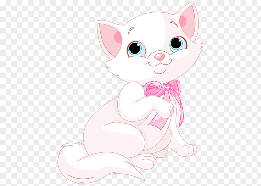 Pink Cute Kitten Cat Clip Art PNG