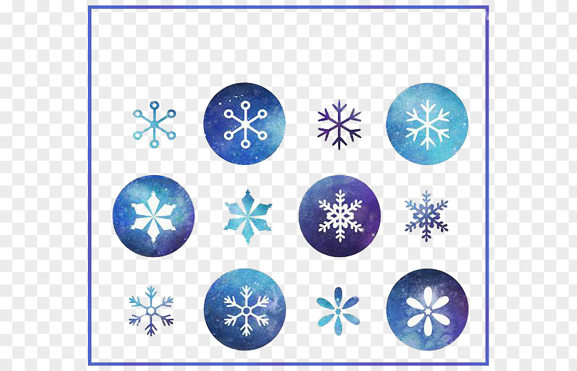Snowflake Symbol Diverse Color PNG