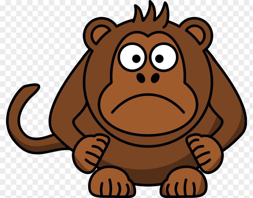 Funny Turkey Clipart Ape Chimpanzee Monkey Cartoon PNG