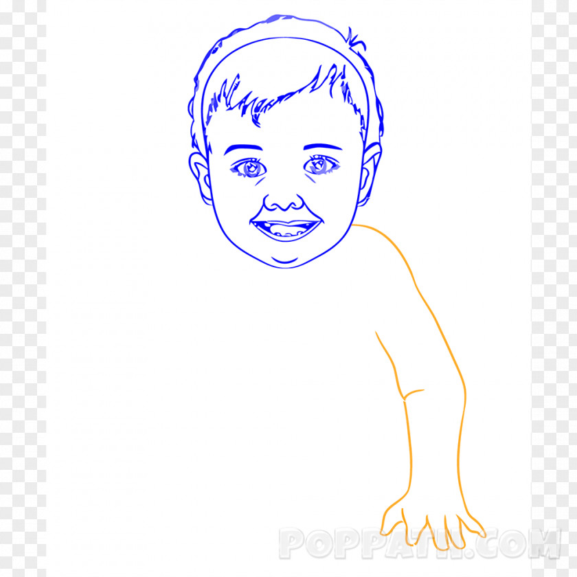 Laughing Baby Eye Drawing Line Art Clip PNG