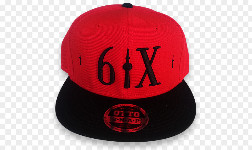 Baseball Cap The 6ix Wellness Center Embroidery Hat Red PNG