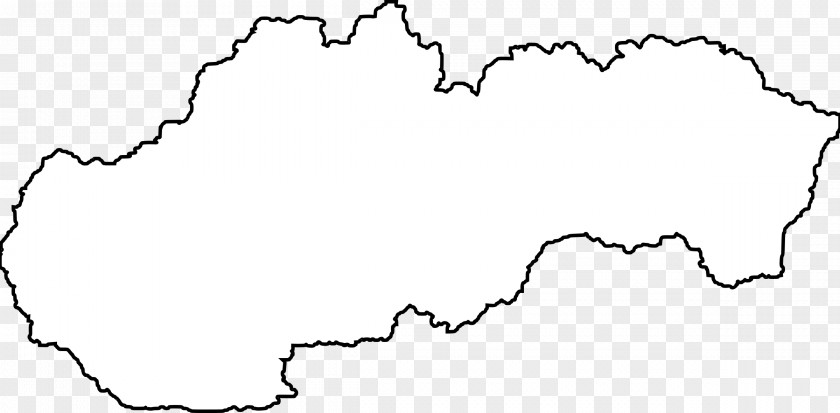 Outline Vector Slovakia Map Clip Art PNG