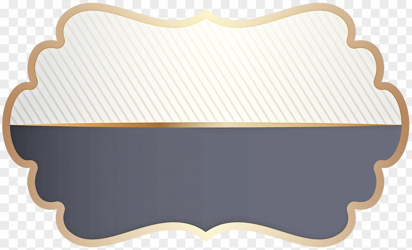 White Beige Rectangle Label PNG