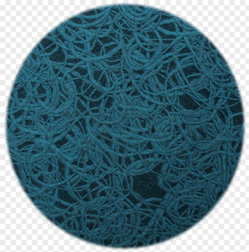 Zimba Turquoise Teal Wool Circle Thread PNG