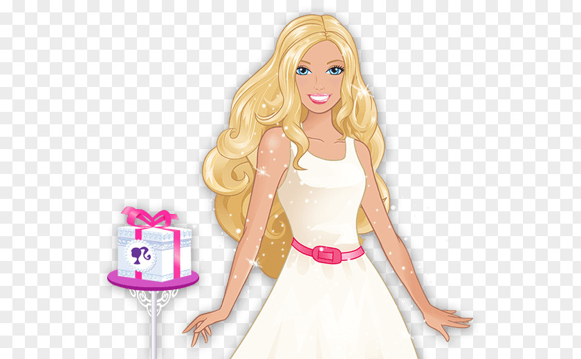 Barbie Blond Brown Hair Cartoon Character PNG
