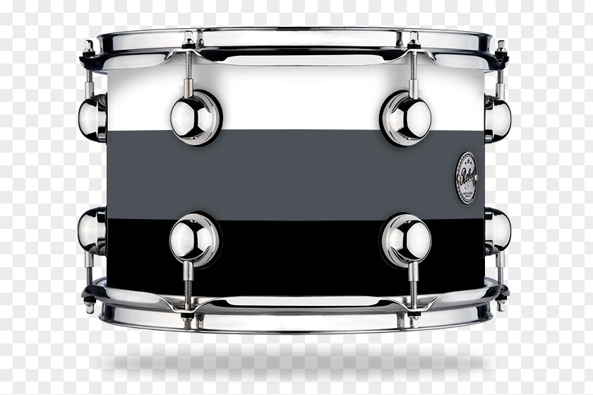 Black And White Stripe Lacquer Chrome Plating Metal Snare Drums PNG