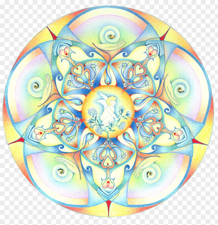 Circle Kaleidoscope Symmetry Mandala Pattern PNG