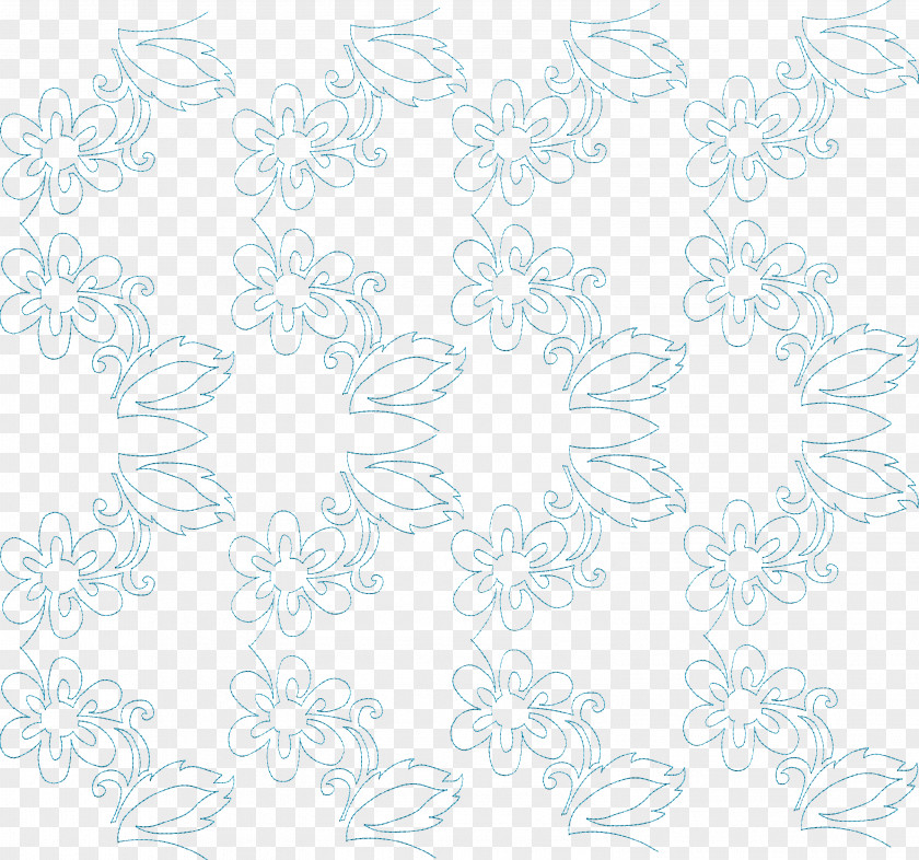 Machine Quilting Textile White Line Art Pattern PNG