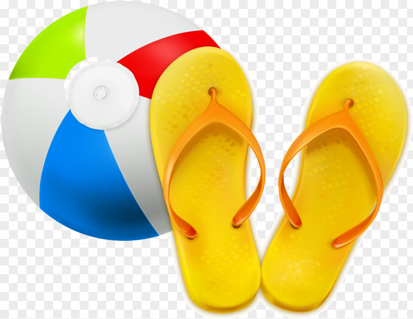 Volleyball And Slippers Material Slipper Flip-flops PNG