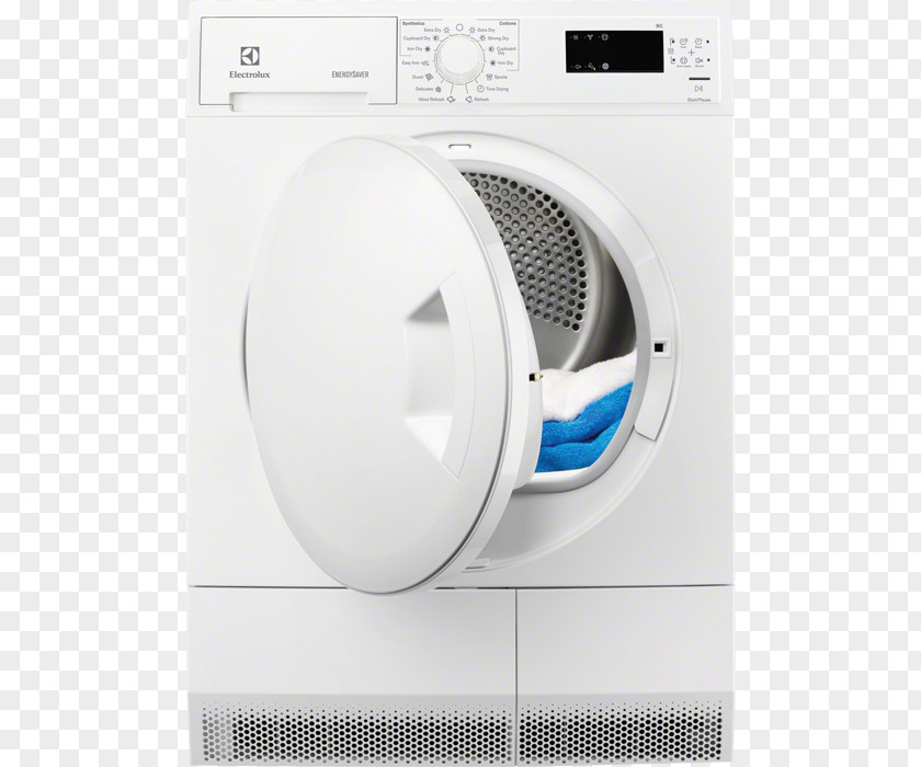 Clothes Dryer Electrolux EDP2074PDW Washing Machines Laundry PNG
