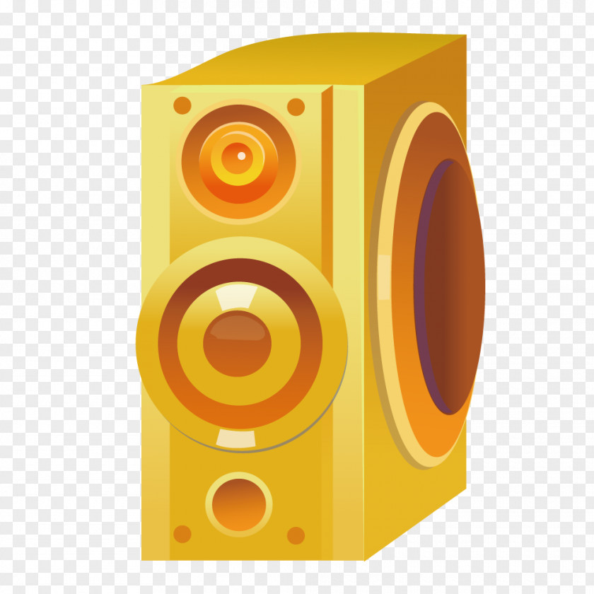 Gold Sound Subwoofer Loudspeaker PNG