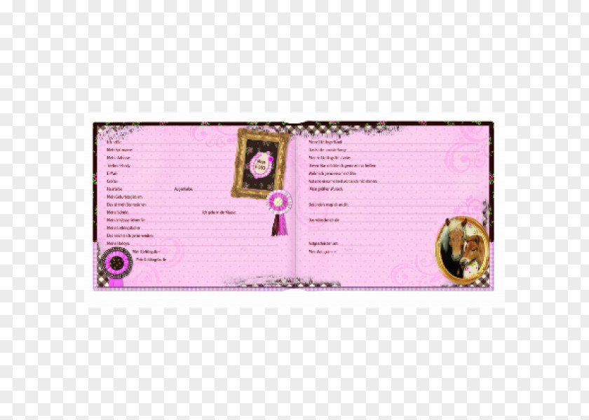 Horse Hound Coppenrath Text Picture Frames Pink M Girlfriend PNG