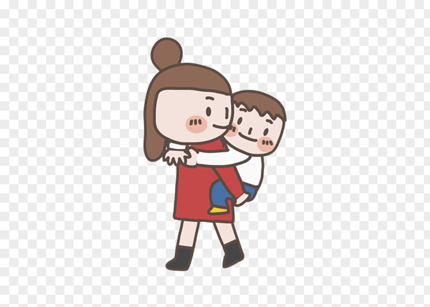The Child's Mother Child Cartoon PNG