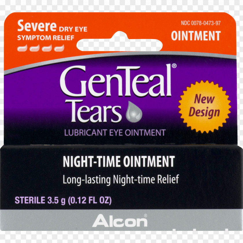 Eye GenTeal PM Lubricant Ointment Topical Medication Severe Dry Relief Tears Moderate Liquid Drops & Lubricants PNG