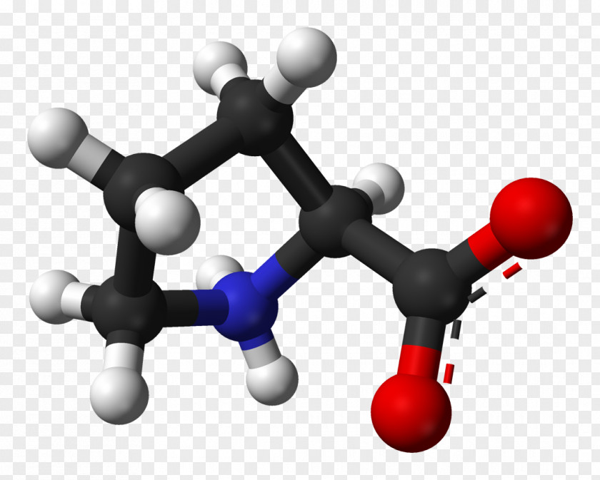Hydroxyproline Amino Acid Zwitterion Structure PNG