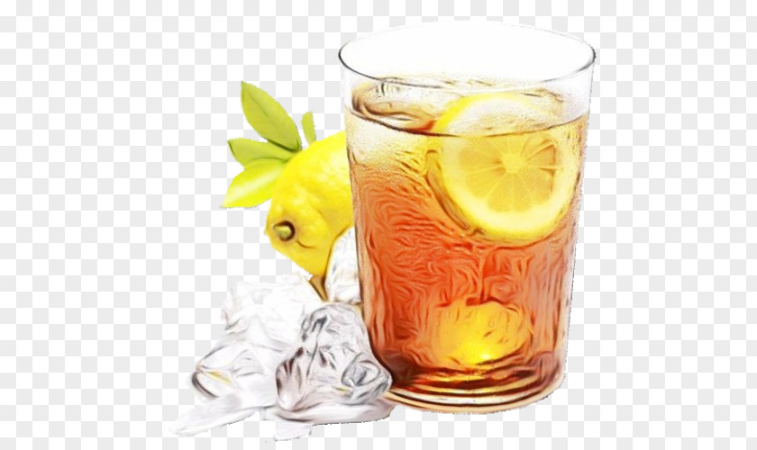 Old Fashioned Glass Fizz Lemon Tea PNG