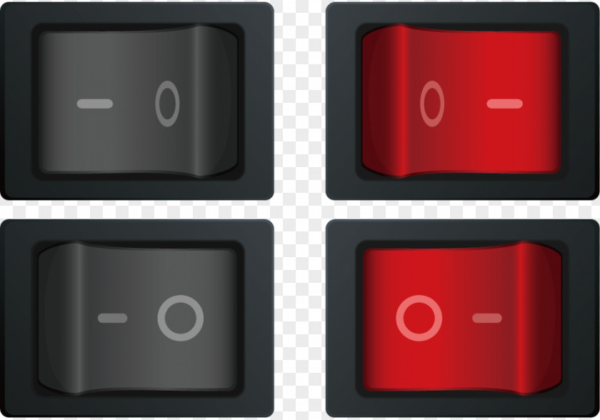 Vector Switch Button Push-button Red Euclidean PNG