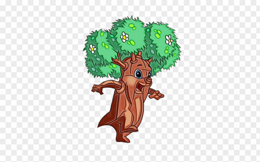Animation Fictional Character Cartoon Tree Squirrel Plant PNG