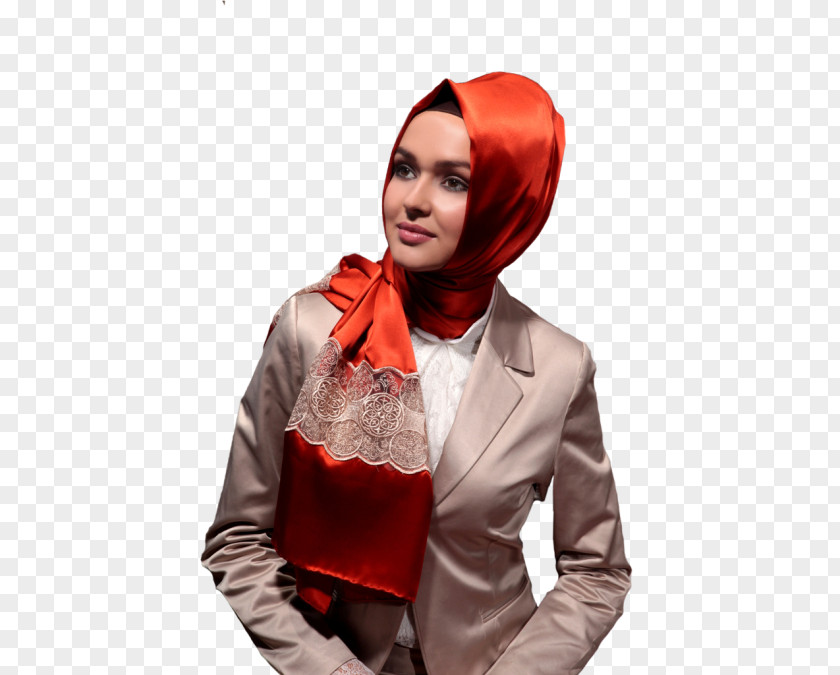 Satin RED.M Scarf Neck PNG