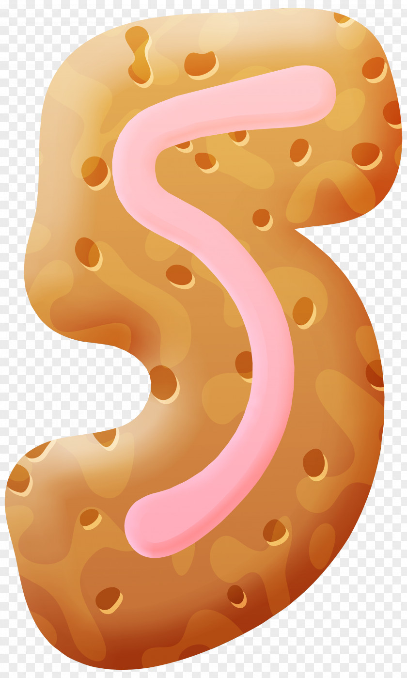 Biscuit Number Five Clipart Image Sponge Cake PNG