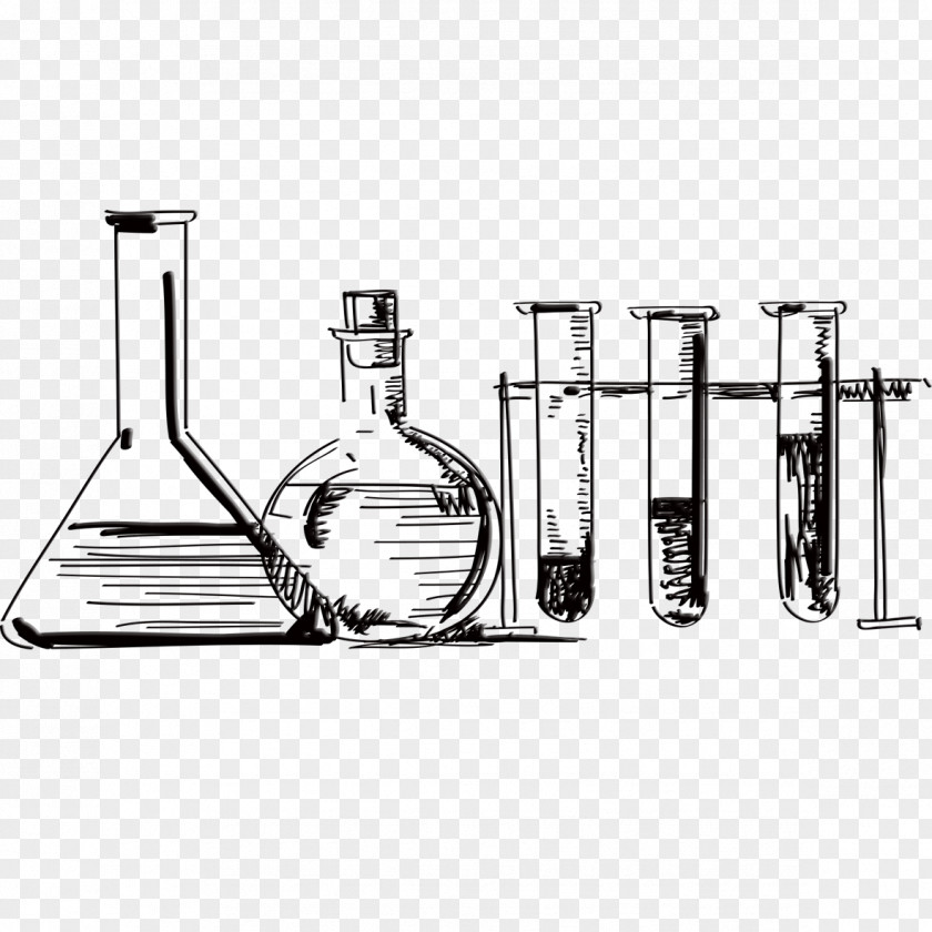 Chemical Tests Bottle Science Biology Mathematics Laboratory Drawing PNG