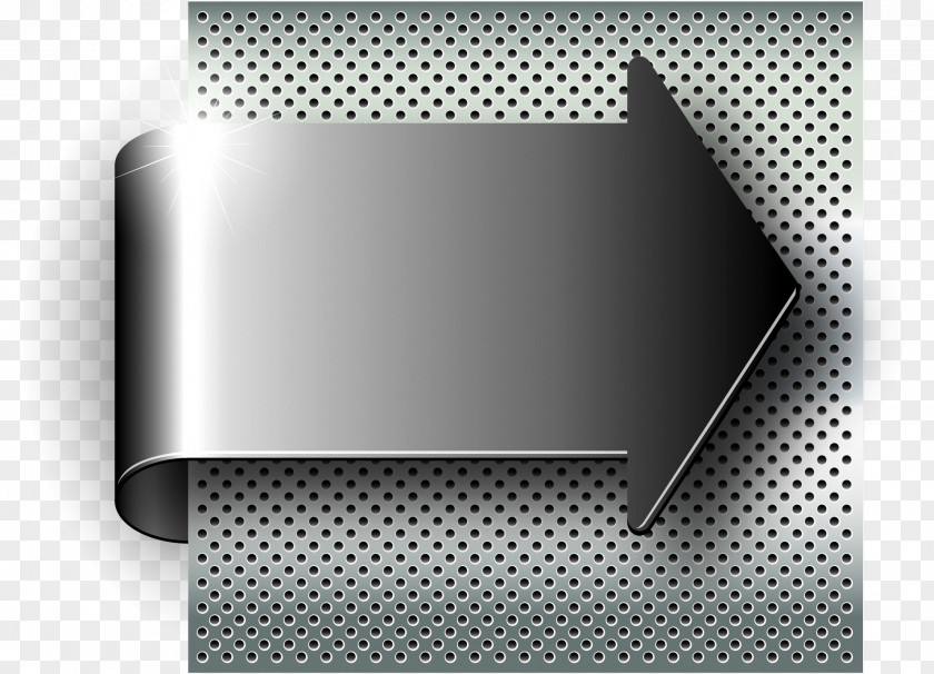 Metal Arrow Brushed Illustration PNG