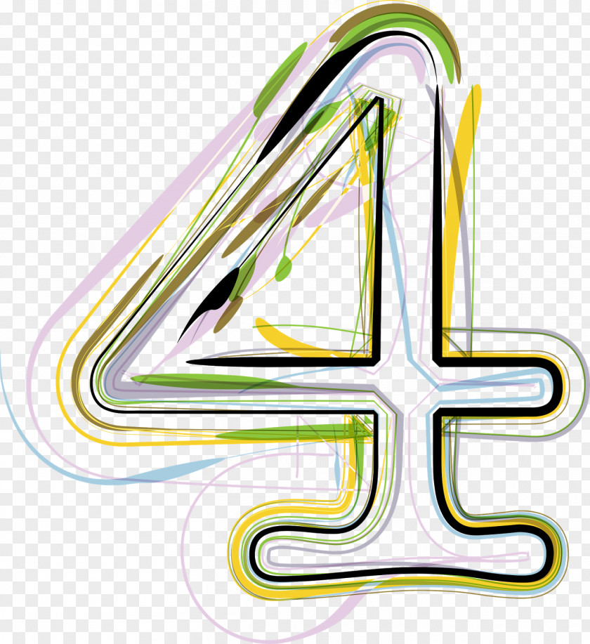 Number 4 Photography Font PNG