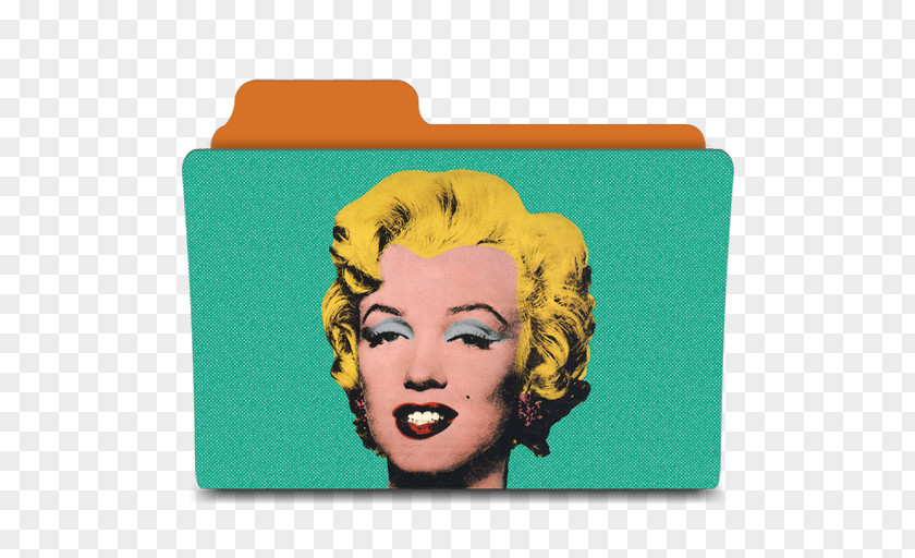 Warhol Marilyn Head Face Yellow Smile Illustration PNG