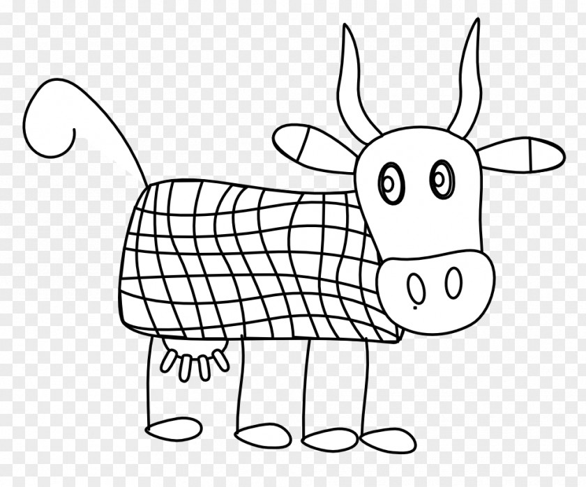 Colouring Book Cattle Black And White Line Art Cartoon Clip PNG