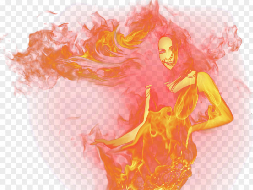 Golden Female Flame Light Effect Flames Free Cool PNG