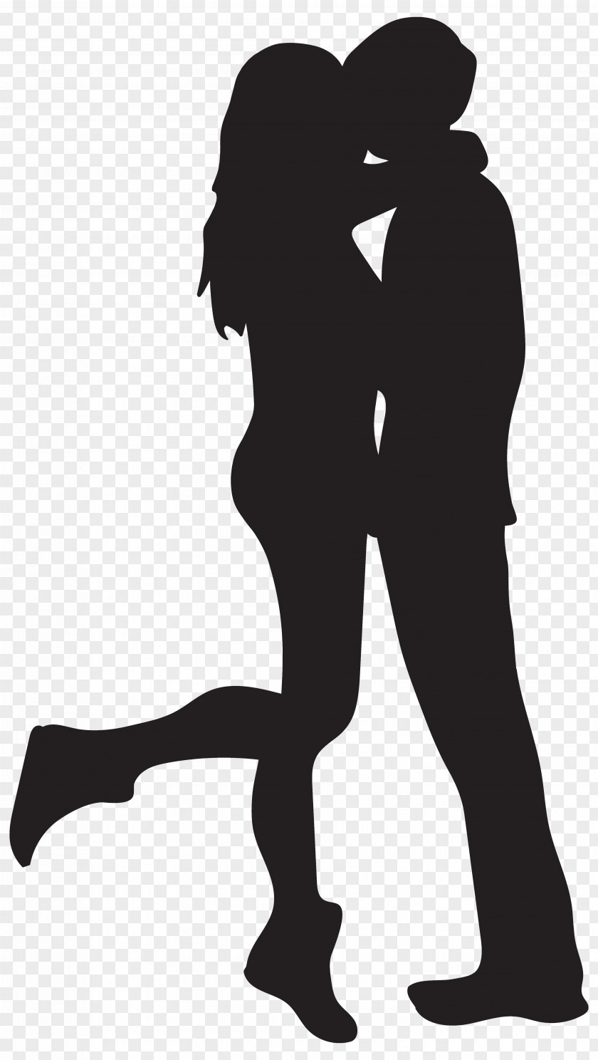 Kissing Couple Silhouettes Clipart Image Clip Art PNG