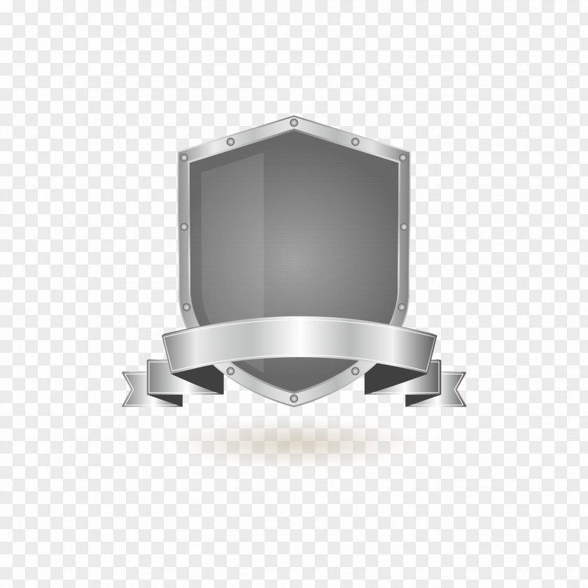 Retro Silver Protective Shield To Pull Material Free Euclidean Vector Download Gratis Icon PNG