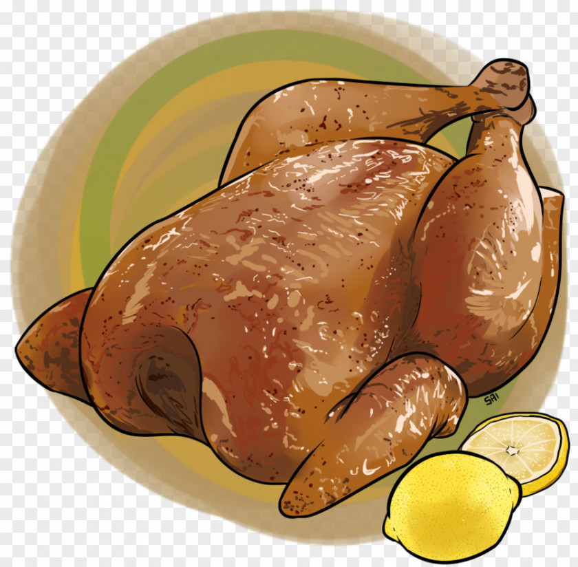 Roast Chicken Rotisserie Food PNG