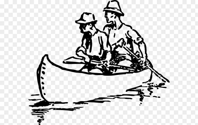 Rowing Canoe Drawing Clip Art PNG