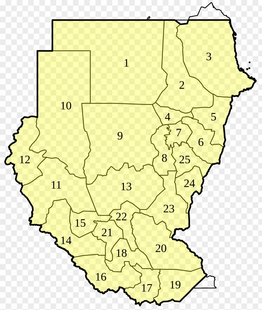 States Of Sudan El-Gadarif South Port North Kordofan PNG