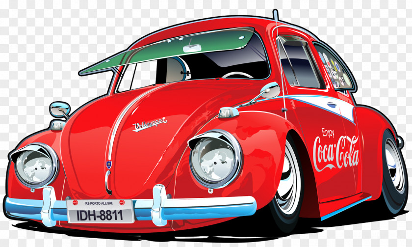 Tuning Volkswagen Beetle Car Van Transporter PNG