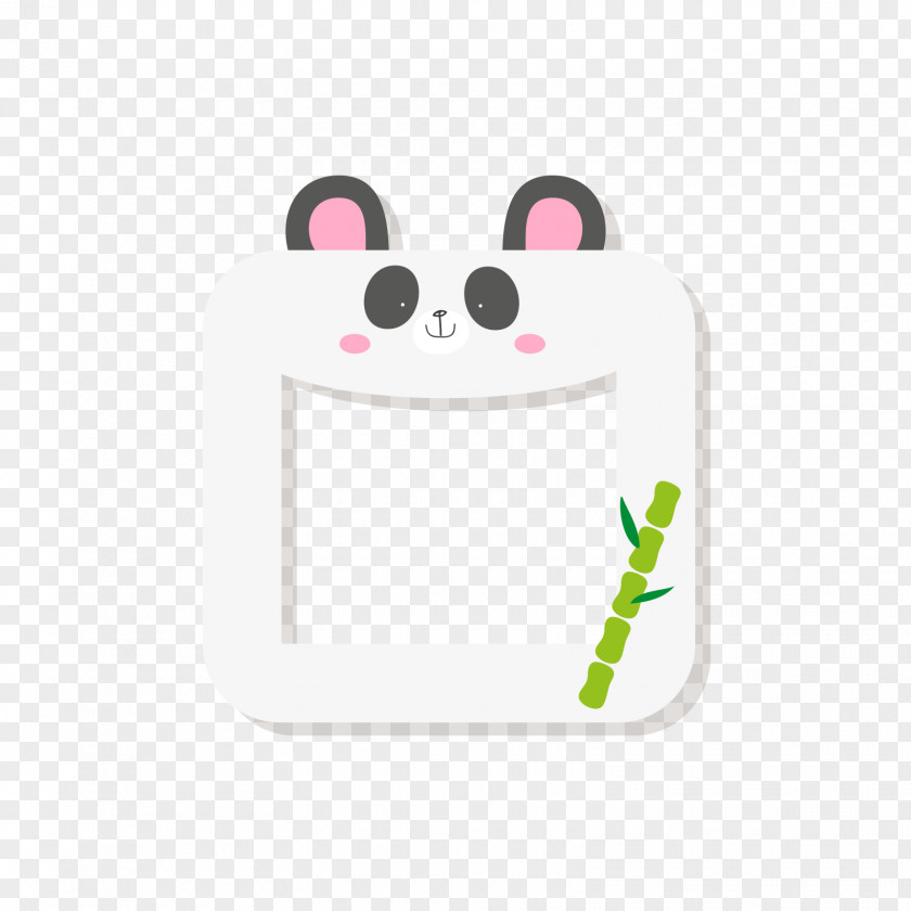 White Panda Border Giant Red Cuteness Animal PNG