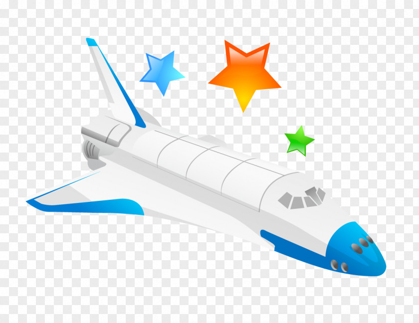 Cartoon Airplane Flight Rocket Spacecraft PNG