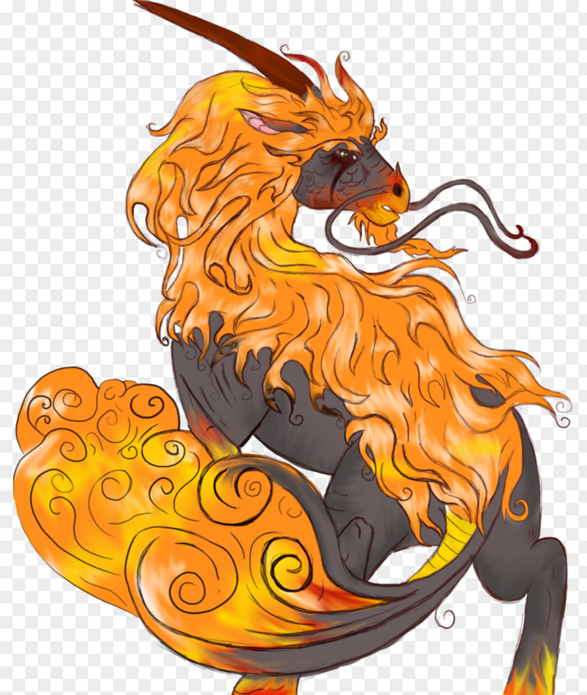 Dragon Qilin Drawing Legendary Creature PNG