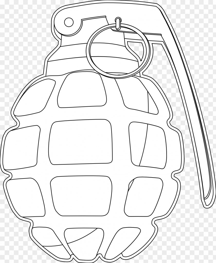 Grenade Coloring Book Line Art Clip PNG