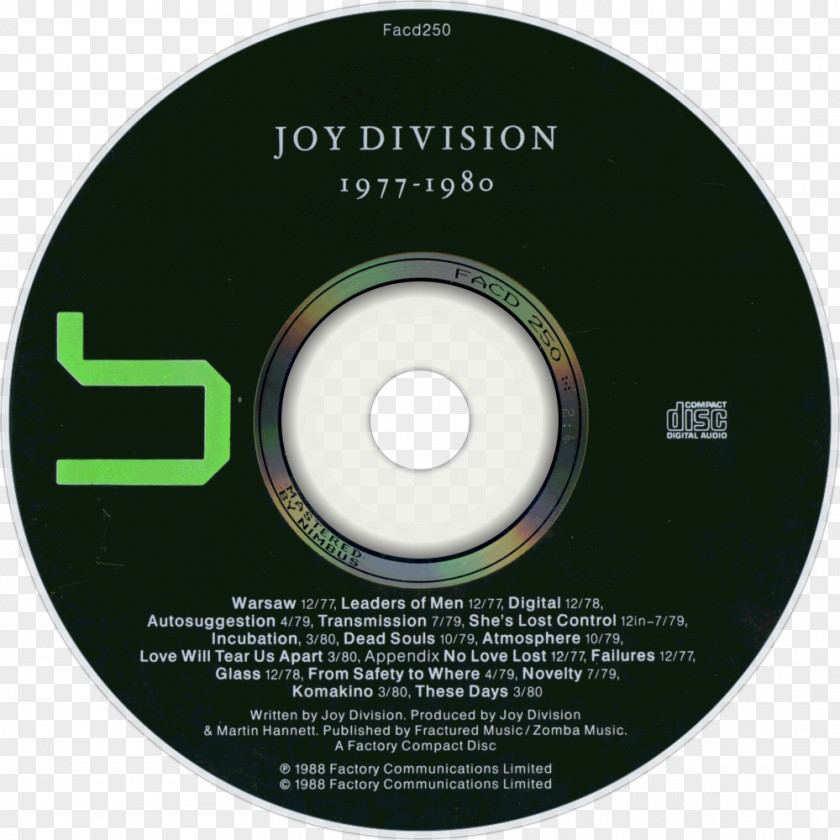 Joy Division Substance Compact Disc PNG