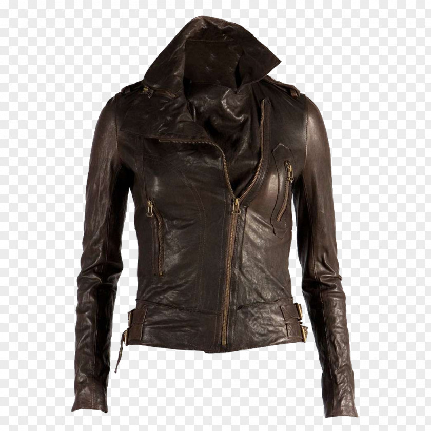Leather Jacket Coat Clothing PNG