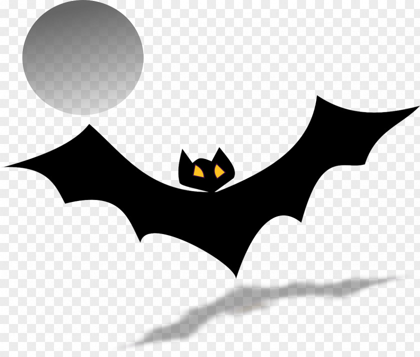Bat Night Halloween Clip Art PNG