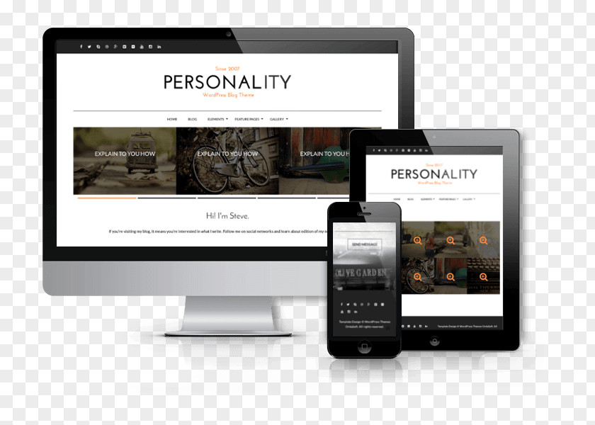 Personality Gemajing Responsive Web Design Car Template System Joomla PNG
