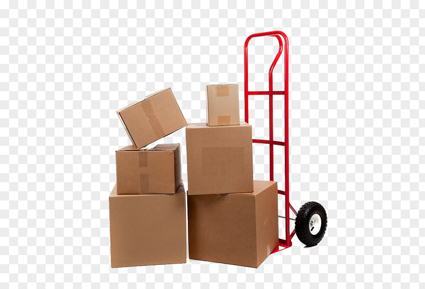 Pick And Pack Mover Cardboard Box Hand Truck Relocation PNG