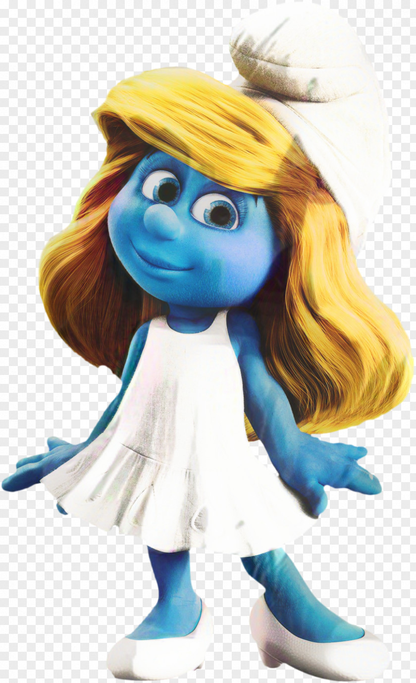 Smile Figurine Smurfette Cartoon PNG