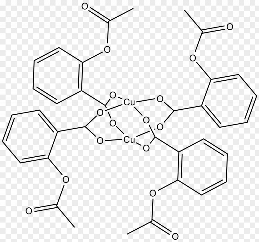 Copper Aspirinate Benzoate Chemistry Molecule PNG