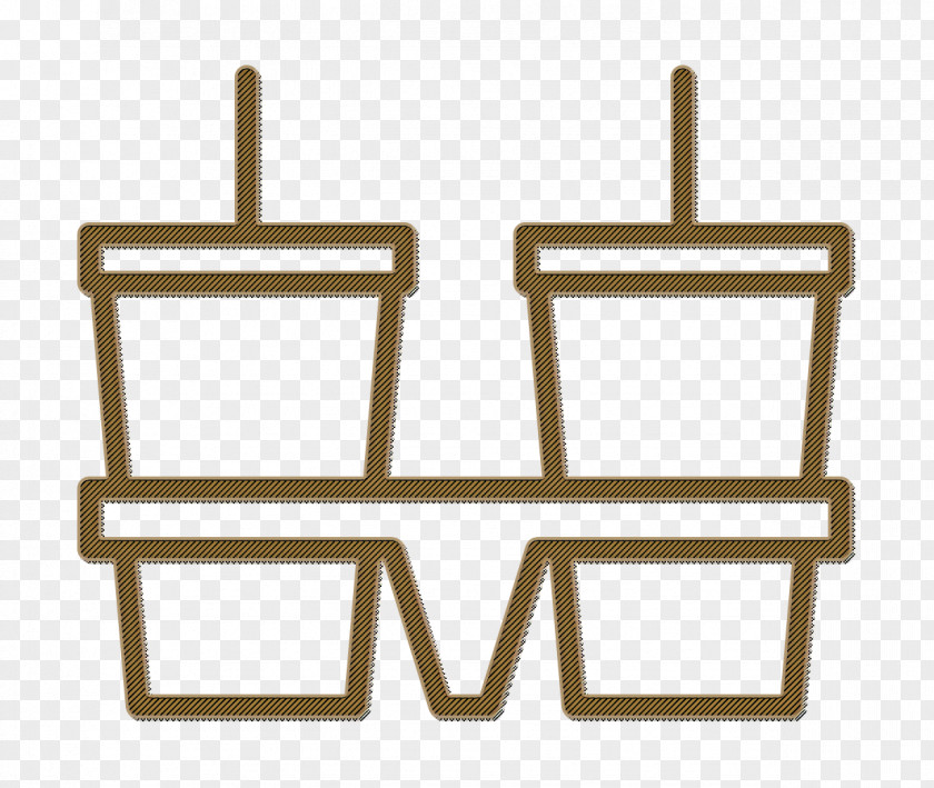 Fast Food Icon Cup Carrier Holder PNG